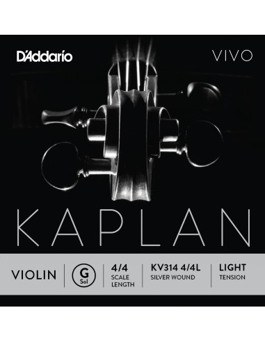 CUERDA VIOLIN 4/4 LIGHT D´ADDARIO KAPLANVIVO G KV314 SOL